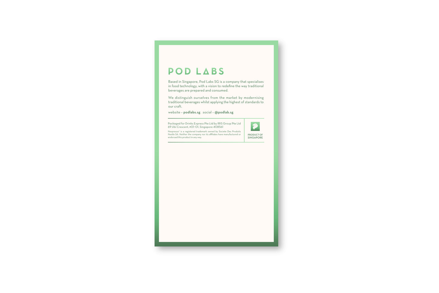 Pod Labs Nespresso Compatible Moroccan Mint Tea (10 Capsules)