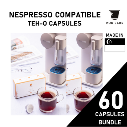 [Bundle Of 6 Special] Pod Labs Nespresso Compatible Teh-O (60 Capsules)