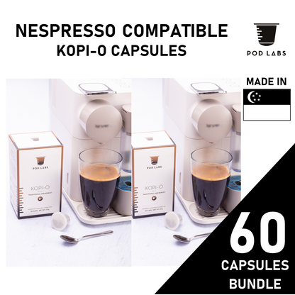 [Bundle of 6 Special] Pod Labs Nespresso Compatible Kopi-O (60 Capsules)