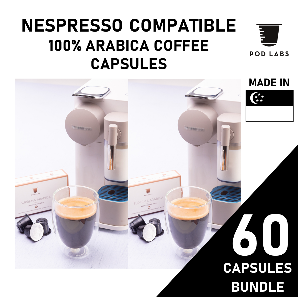 [Bundle of 6 Special] Pod Labs Nespresso Compatible Suprema Arabica (60 Capsules)